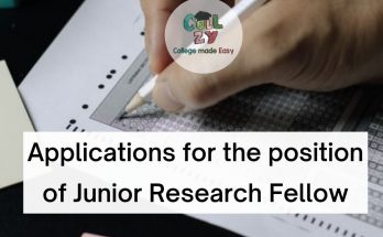 Applications for the position of Junior Research Fellow