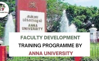 Faculty Development Training Programme by Anna University