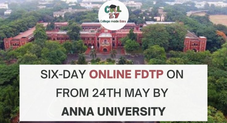 Six-Day Online FDTP on from 24th May by Anna University