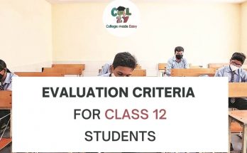 Evaluation criteria for class 12th students