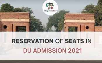 Reservation of seats in DU admission 2021