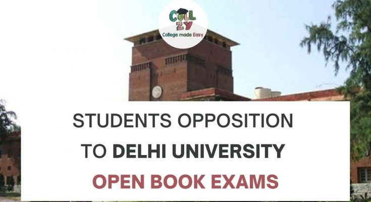 Students opposition to Delhi University Open Book Exams