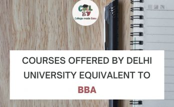 Courses offered by Delhi University equivalent to BBA