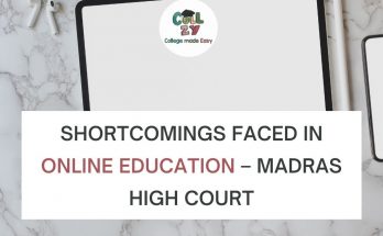 Shortcomings faced in online education – Madras High Court