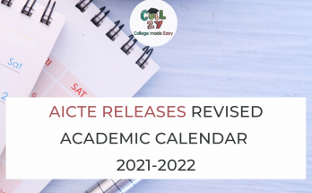 AICTE Releases revised academic calendar 2021-2022