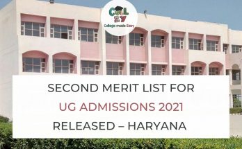 Second Merit List for UG Admissions 2021 released – Haryana