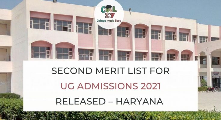 Second Merit List for UG Admissions 2021 released – Haryana