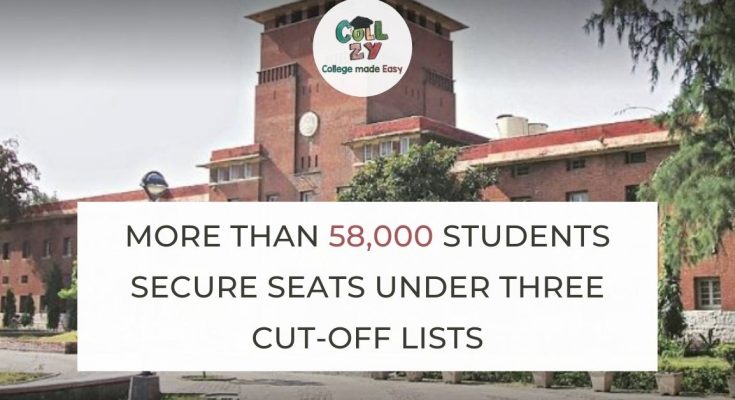 More than 58,000 students secure seats under three cut-off lists