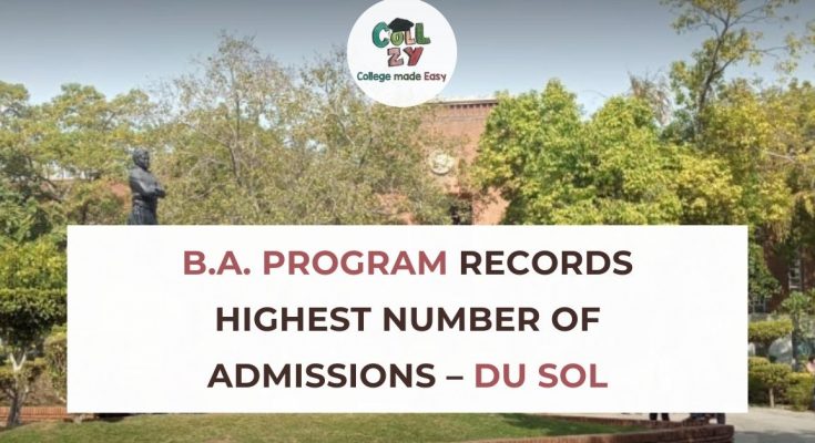 B.A. Program records highest number of admissions – DU SOL