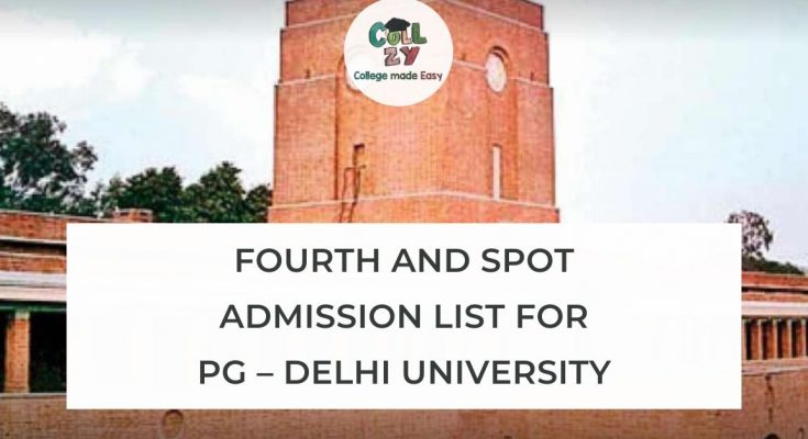 Fourth and Spot admission list for PG – Delhi University