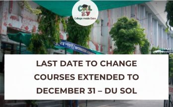 Last Date to change courses extended to December 31 – DU SOL