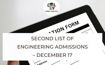 Second List of Engineering admissions – December 17