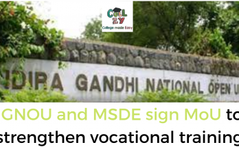 IGNOU and MSDE sign MoU to strengthen vocational training