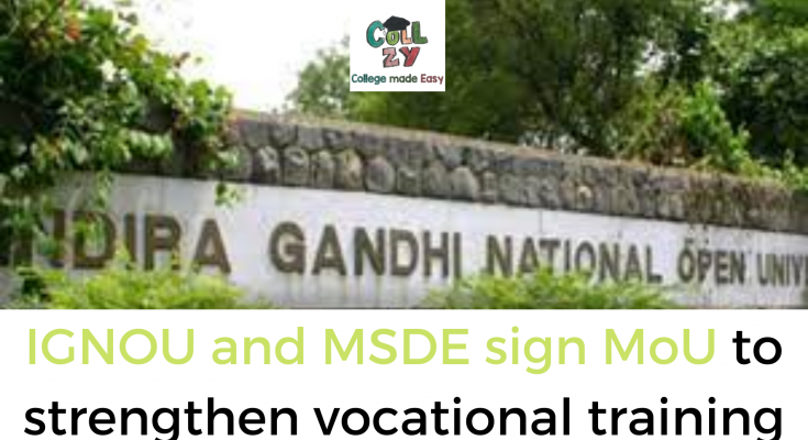 IGNOU and MSDE sign MoU to strengthen vocational training
