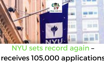 NYU sets record again – receives 105,000 applications