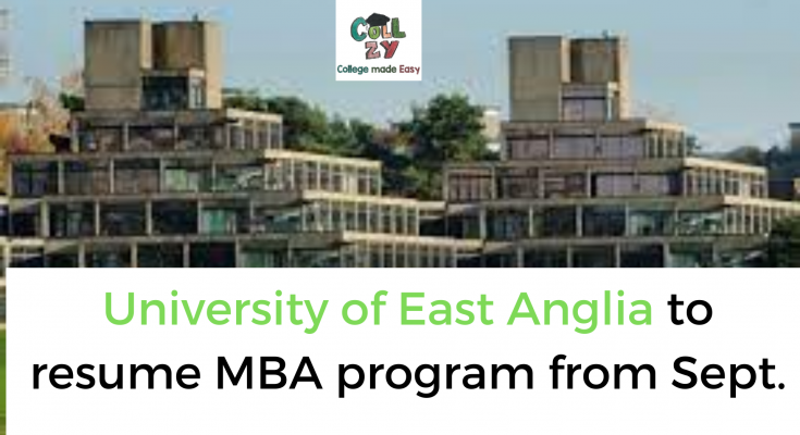 University of East Anglia to resume MBA program from Sept.