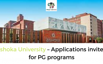 Ashoka University – Applications invited for PG programs