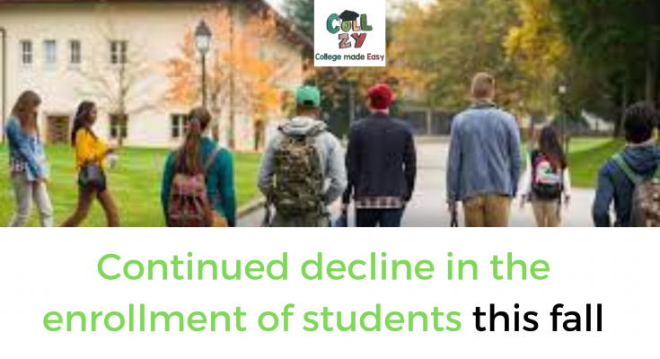 Continued decline in the enrollment of students this fall
