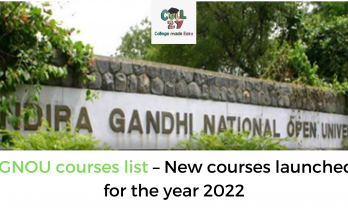 IGNOU courses list – New courses launched for the year 2022