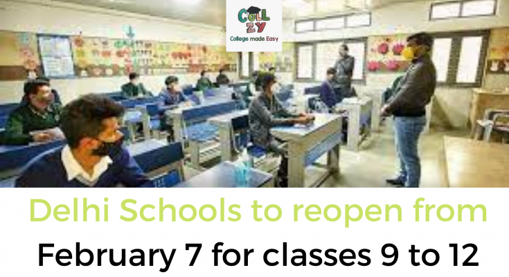 Delhi Schools to reopen from February 7 for classes 9 to 12