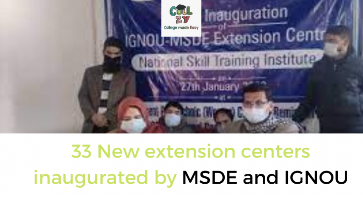 33 New extension centers inaugurated by MSDE and IGNOU