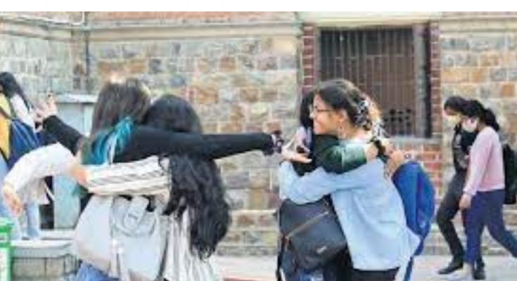 Students return to Delhi University campus after two years